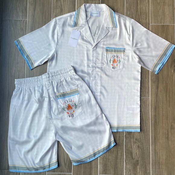 CASABLANCA MEN NEW CASUAL SILK SHIRT SET - Picture 1 of 10